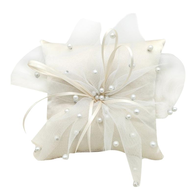 Ring Bearer Pillow - 31BB Camión perlas hechas a mano