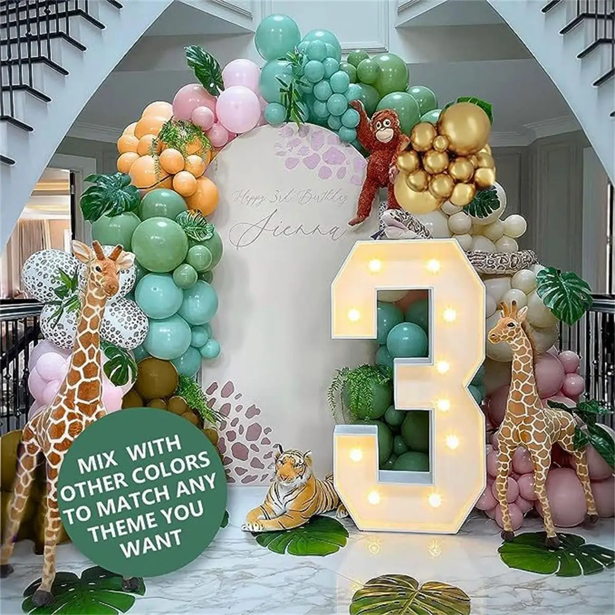Wedding Zoo - Kit de guirnaldas de globos de