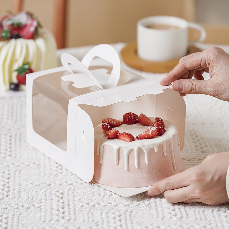 Wedding Cake Supply - Caja de pastel con ventana transparente,