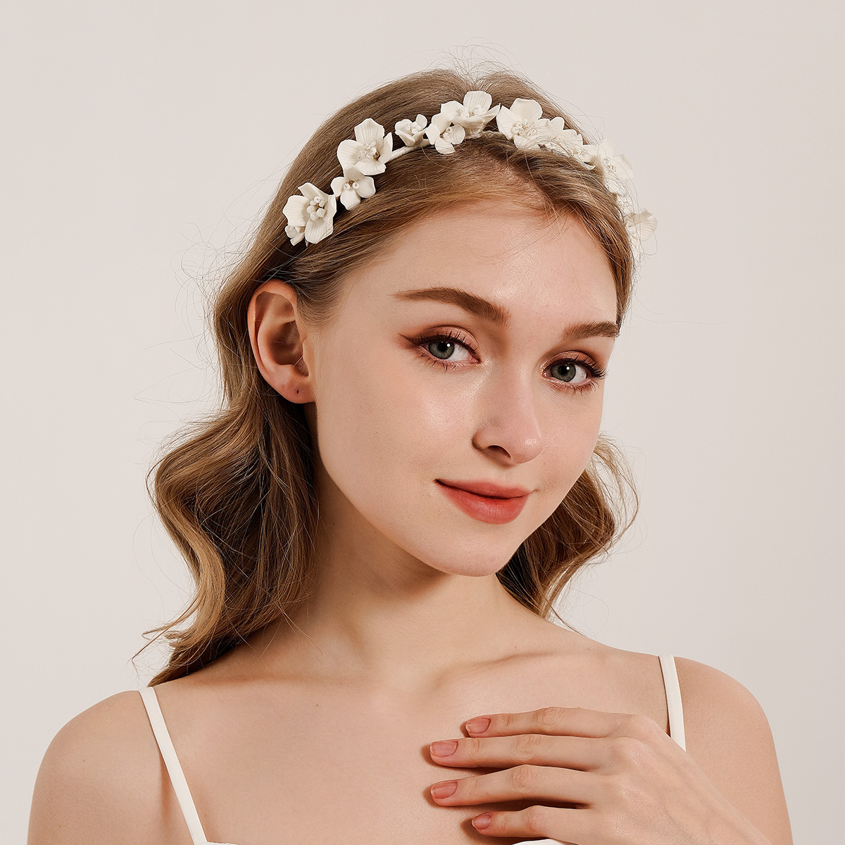 Wedding Arch Flower - Efily novia flor blanca aro de