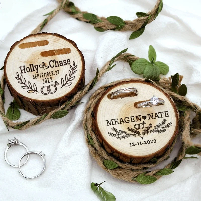 Ring Bearer Pillow - Caja portadora de anillos de tocón