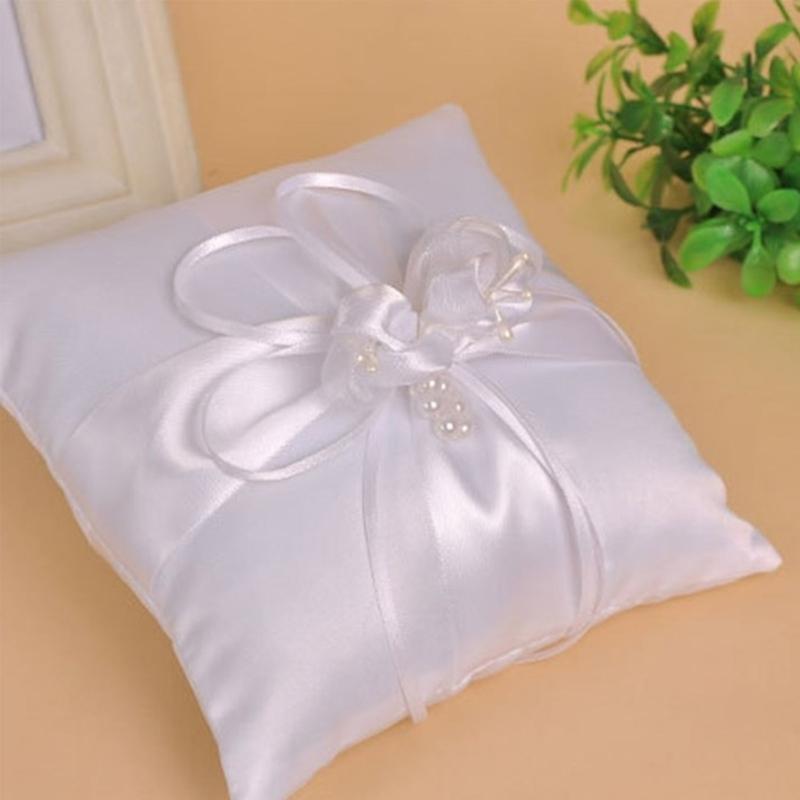Ring Bearer Pillow - Almohada anillos perlas boda P9FE para