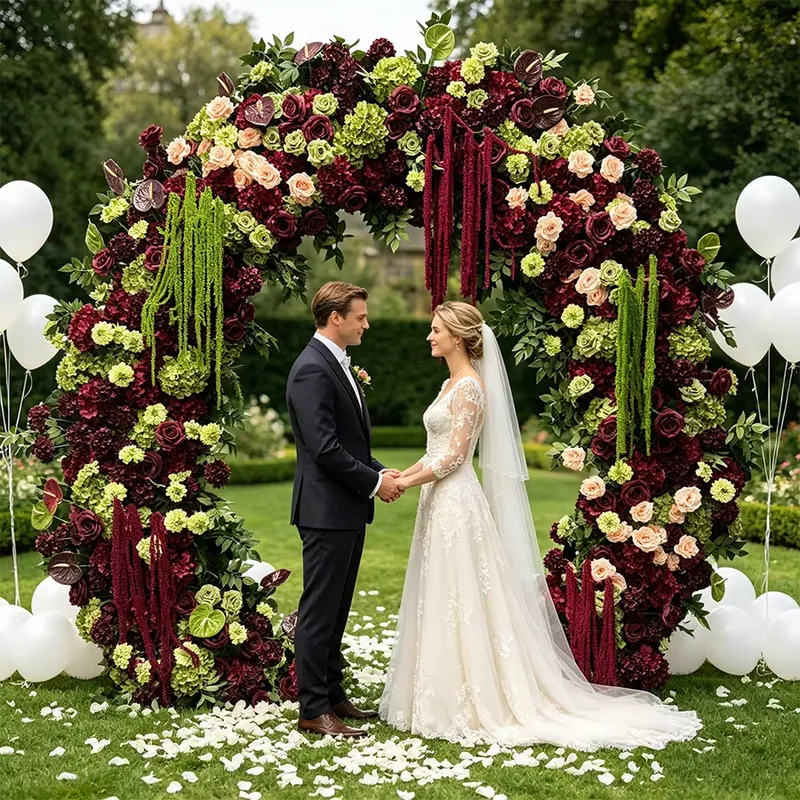 Arco de flores con borlas colg - Wedding Arch Flower reseña y precio