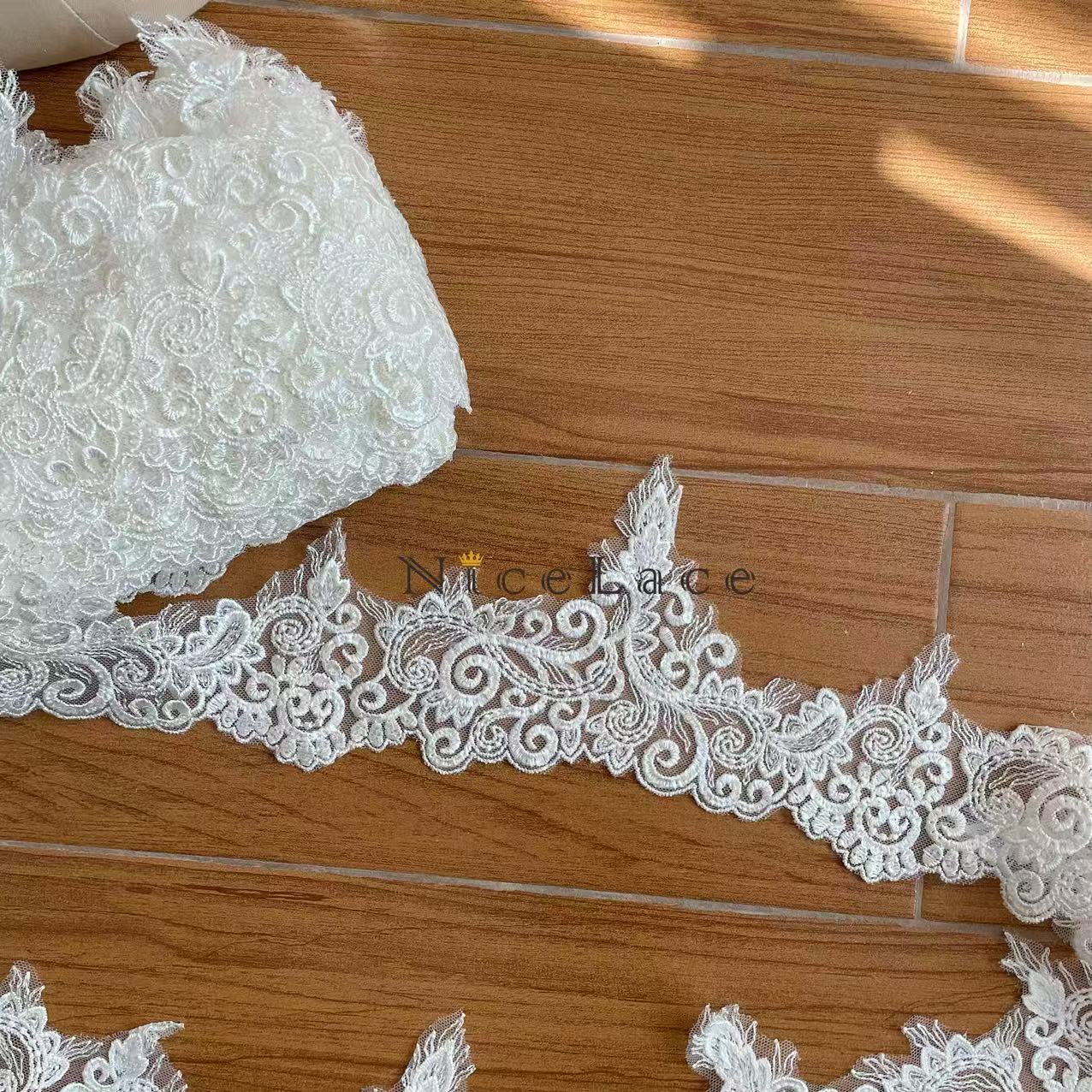 1 yarda de encaje bordado colo - Wedding Water Supply reseña y precio
