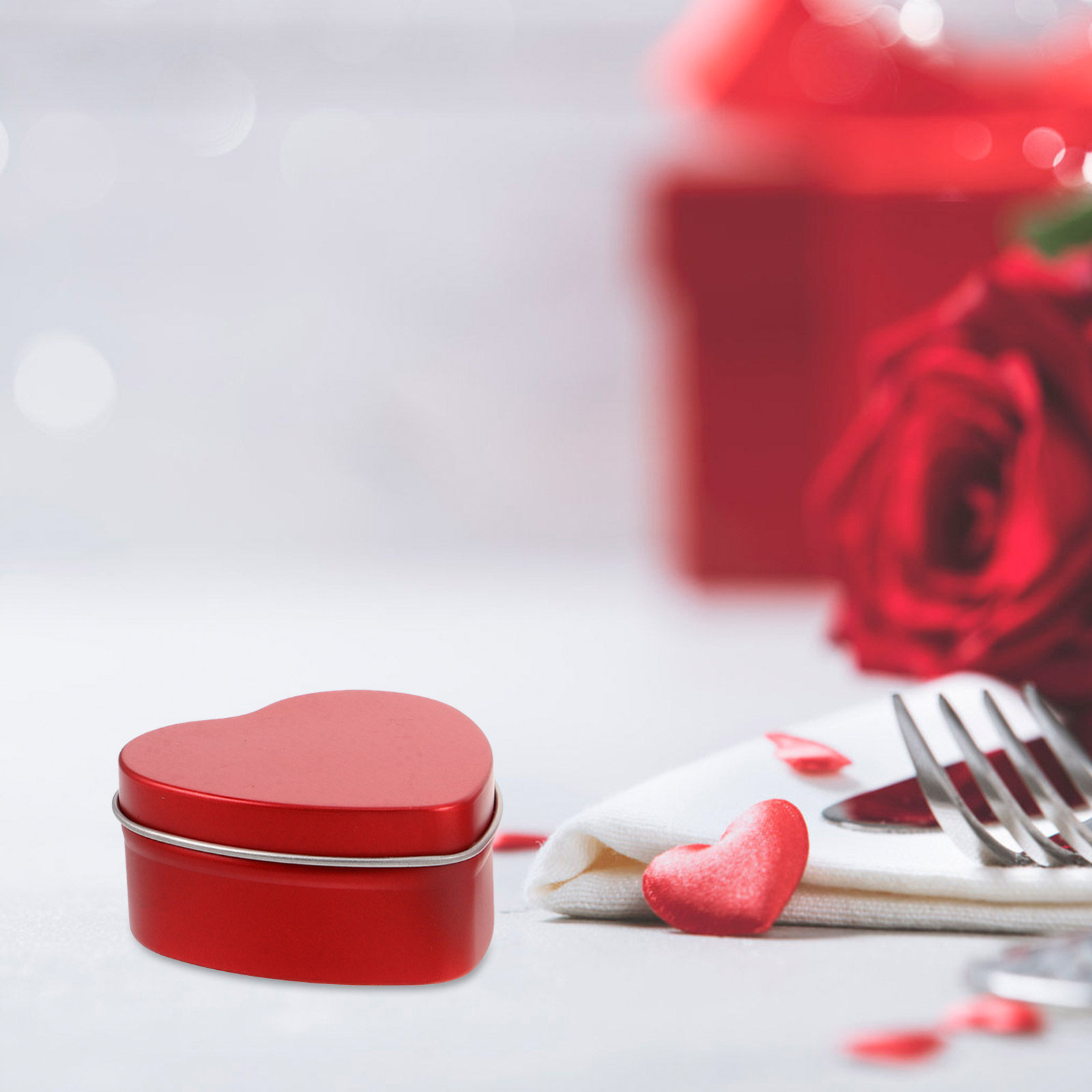 Caja de Metal Roja con Diseño  - Wedding Solution reseña y precio