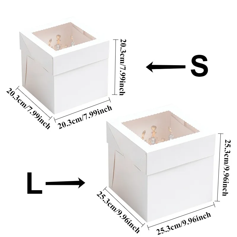 Cajas de Pastel Blancas Desech - Wedding Cake Supply reseña y precio