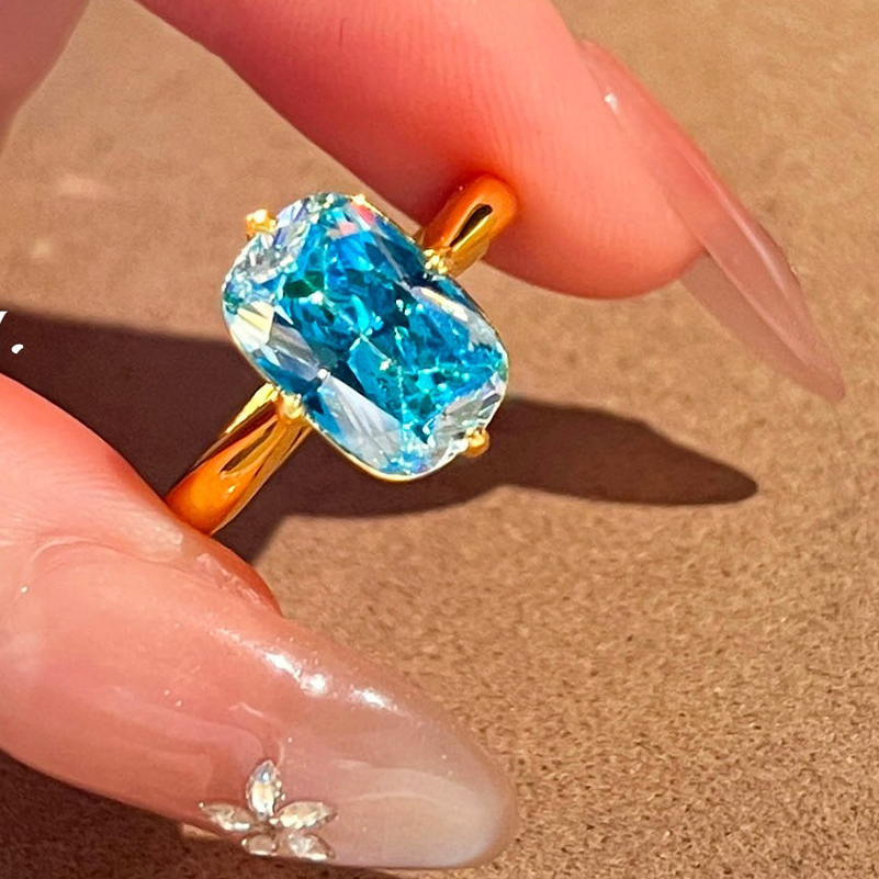 Anillo de diamante azul Parair - Ring Bearer Pillow reseña y precio