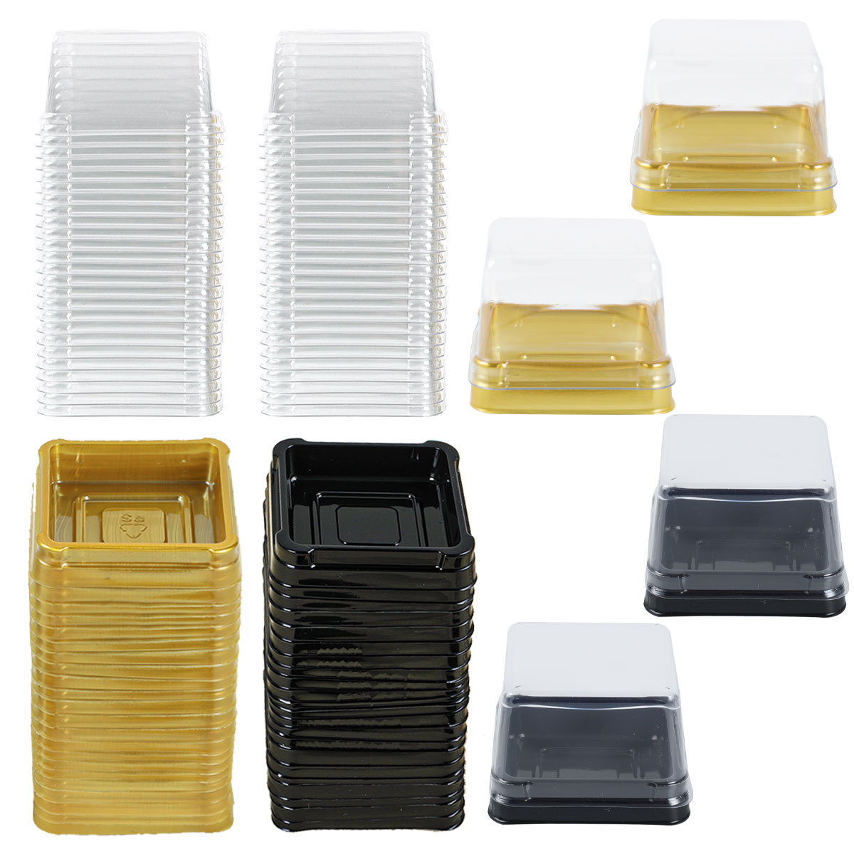 Caja transparente para postres - Wedding Cake Supply reseña y precio