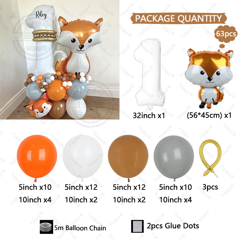 63 Uds Jungle Zoo Smart Fox gl - Wedding Zoo reseña y precio