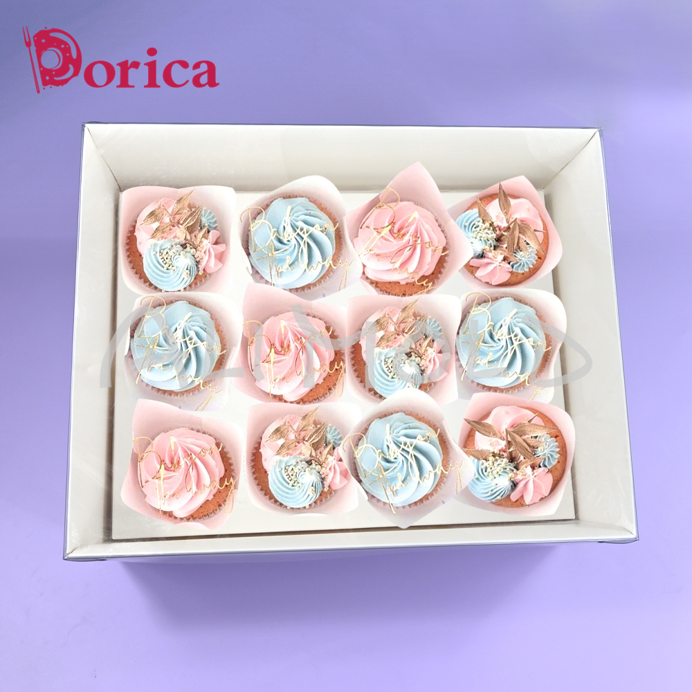 Caja con tapa transparente par - Wedding Cake Supply reseña y precio