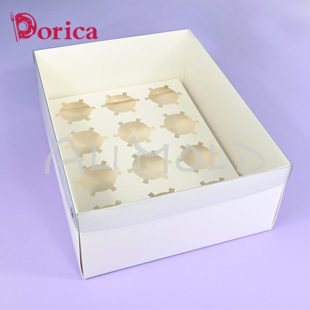 Caja con tapa transparente par - Wedding Cake Supply reseña y precio