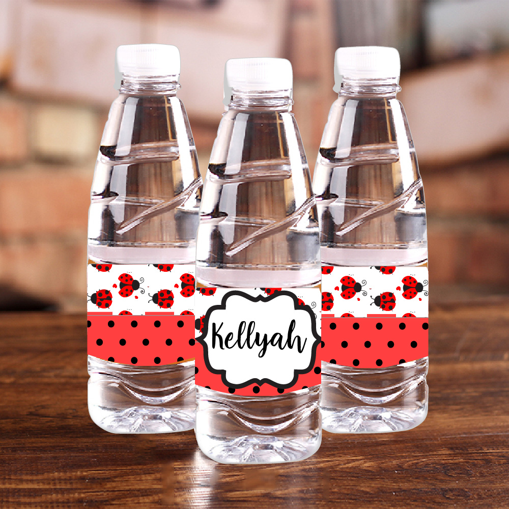 Botella de agua de lunares roj - Wedding Water Supply reseña y precio