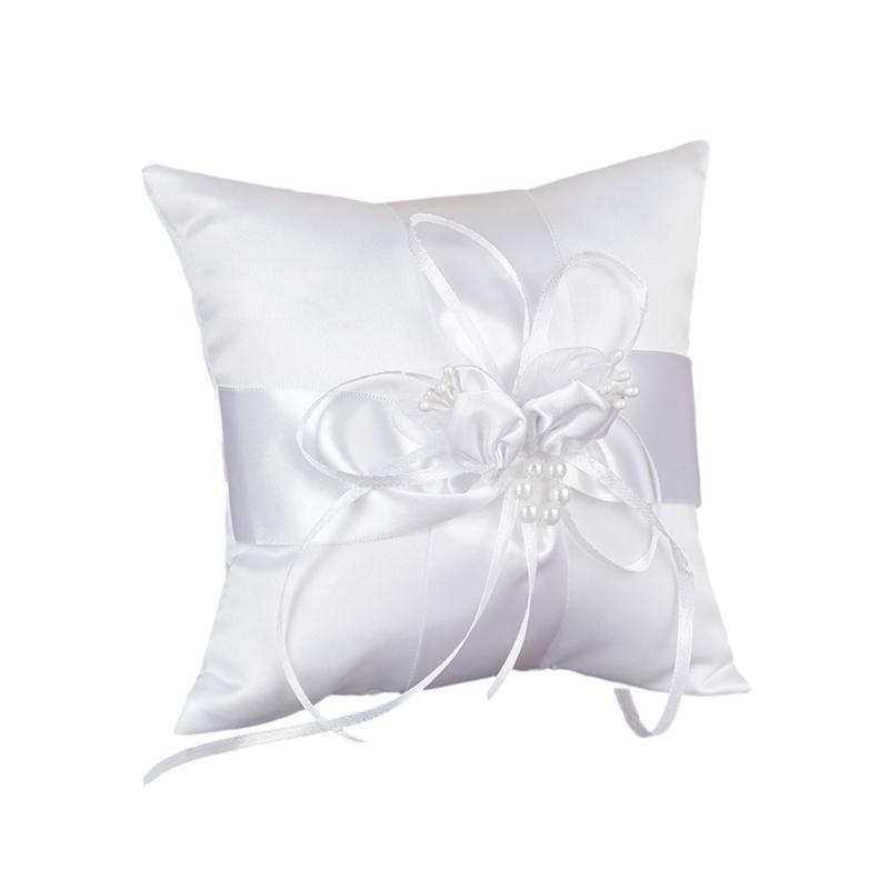 Almohada anillos perlas boda P - Ring Bearer Pillow reseña y precio