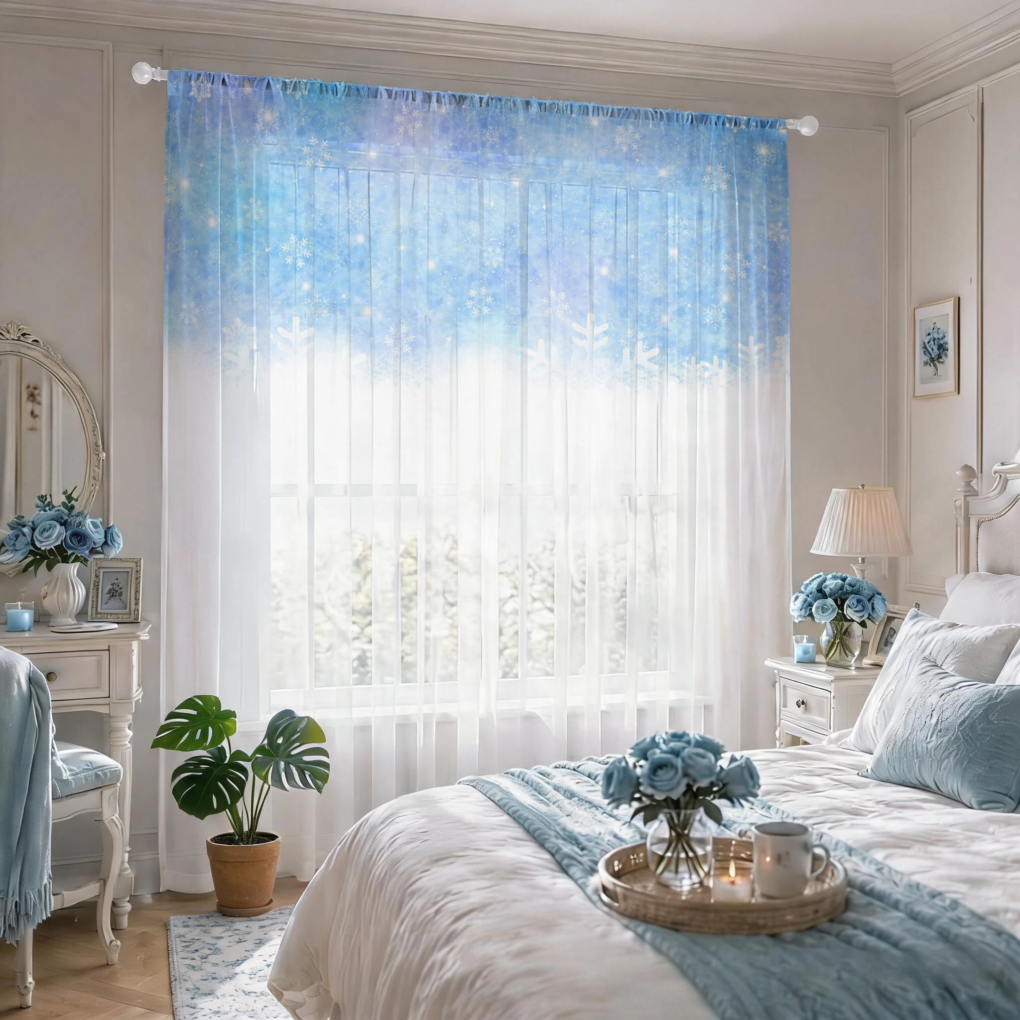 Cortina Transparente con Degra - Good Floral & Wedding Decor Supply reseña y precio